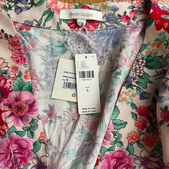 NWT Favorite Daughter The Barely Holding It Together Floral Dress Anthropologie - Picture 4 of 4